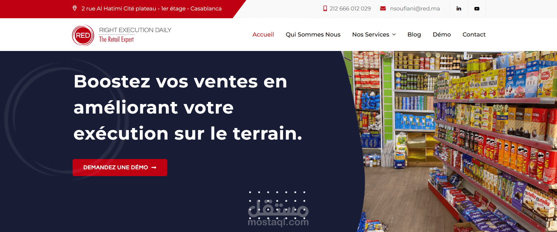 application mobile : red