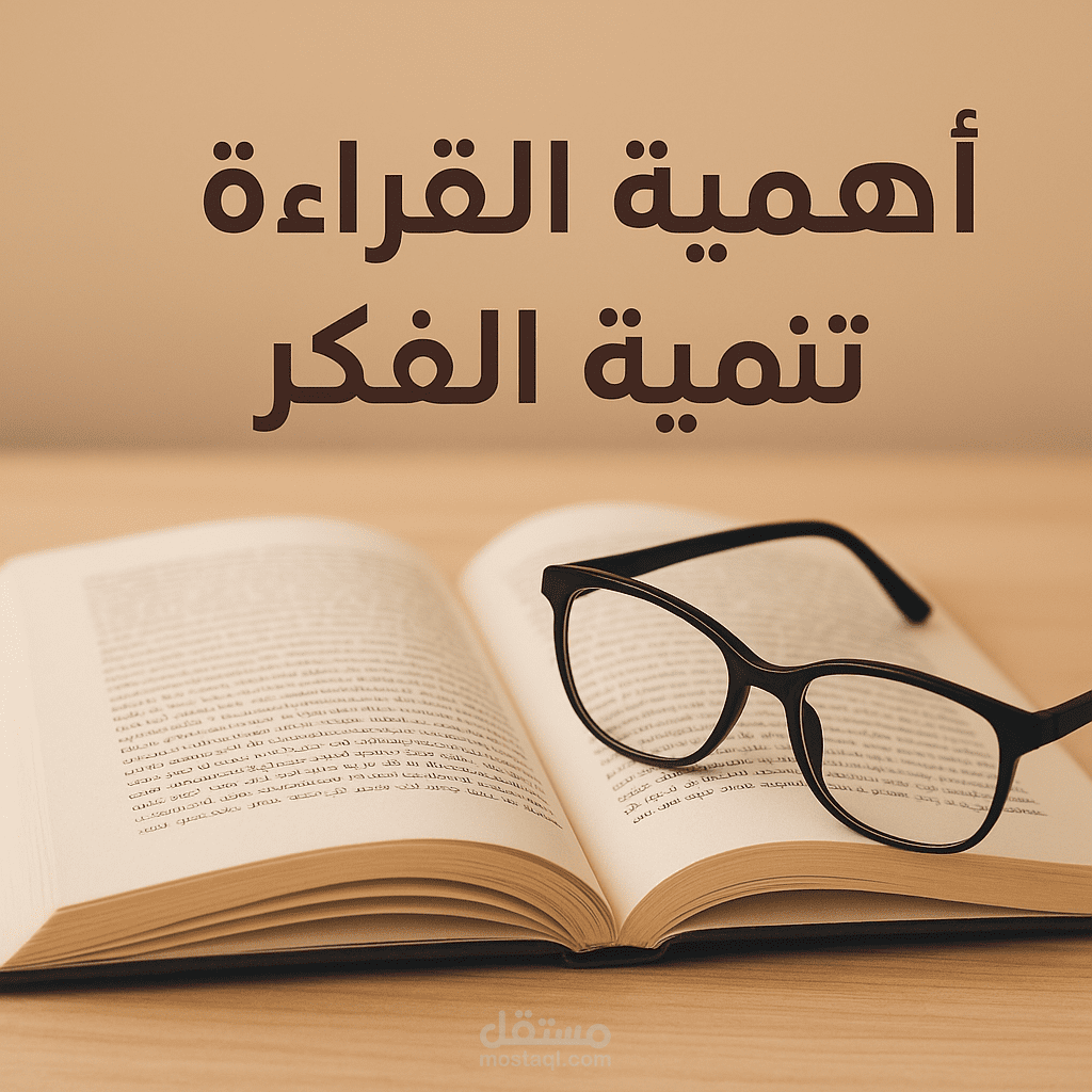 عنوان العمل:  مقال عربي: أهمية القراءة في تنمية الفكر