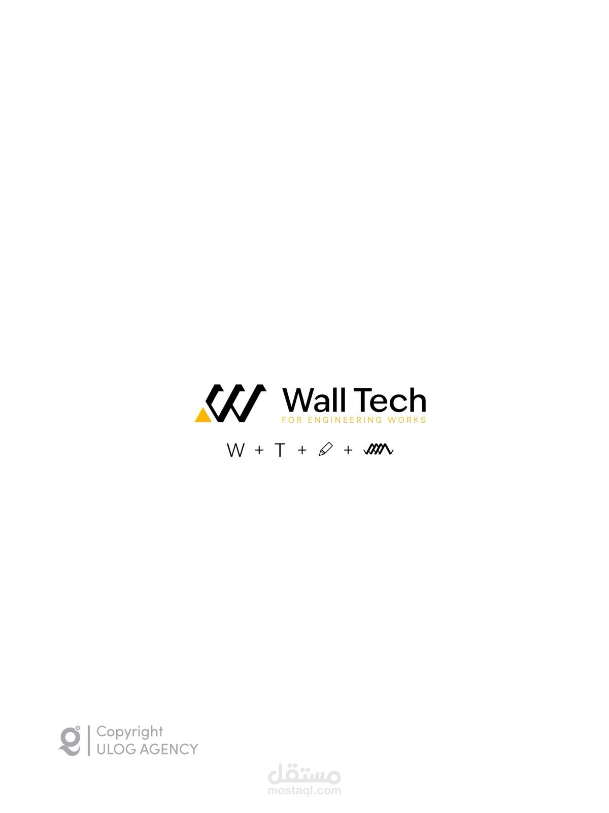 تصميم شعار فني لشركة أعمال هندسية – Wall Tech