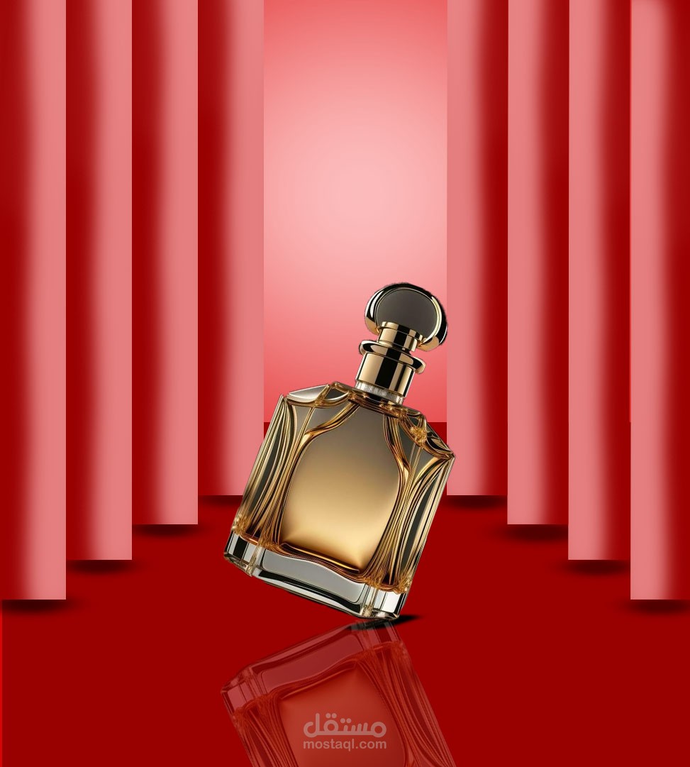 تصميم بوستر إعلاني لعطر فاخر