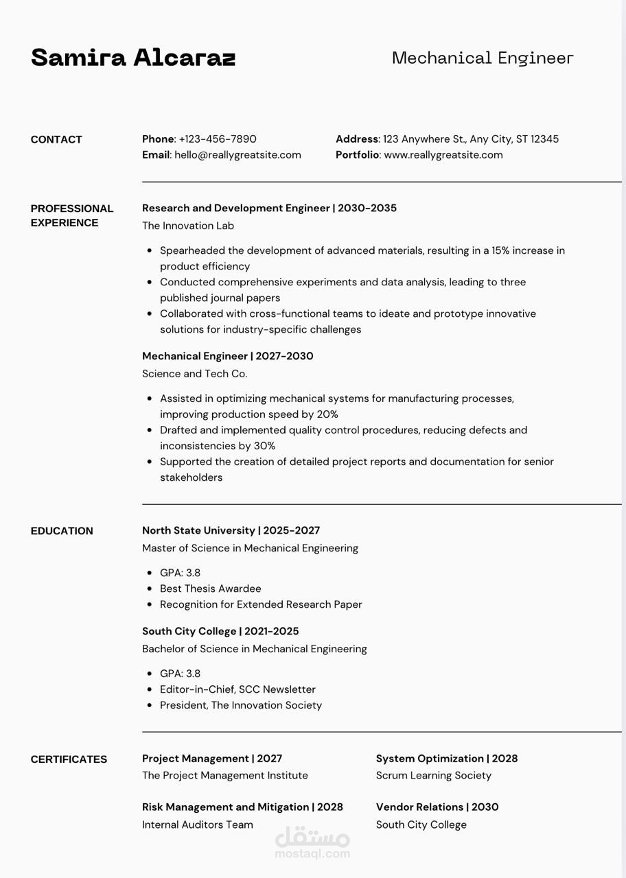 cv making (ATS)