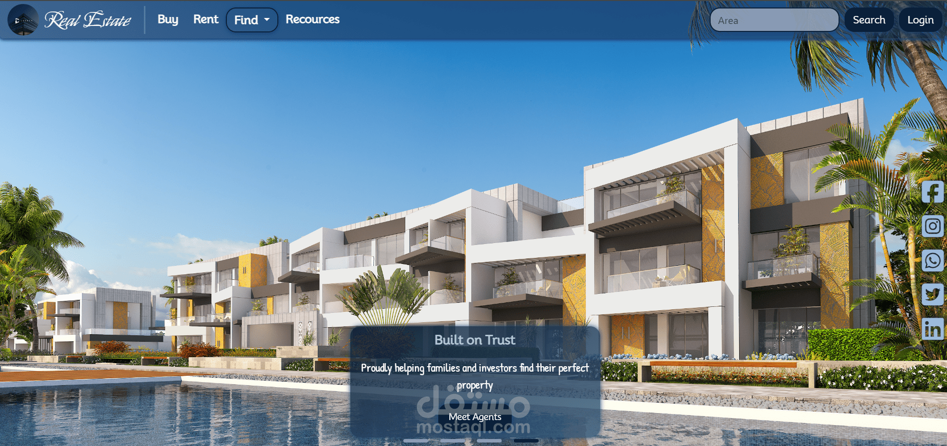 صفحة هبوط لعقارات – RealEstate landing bage