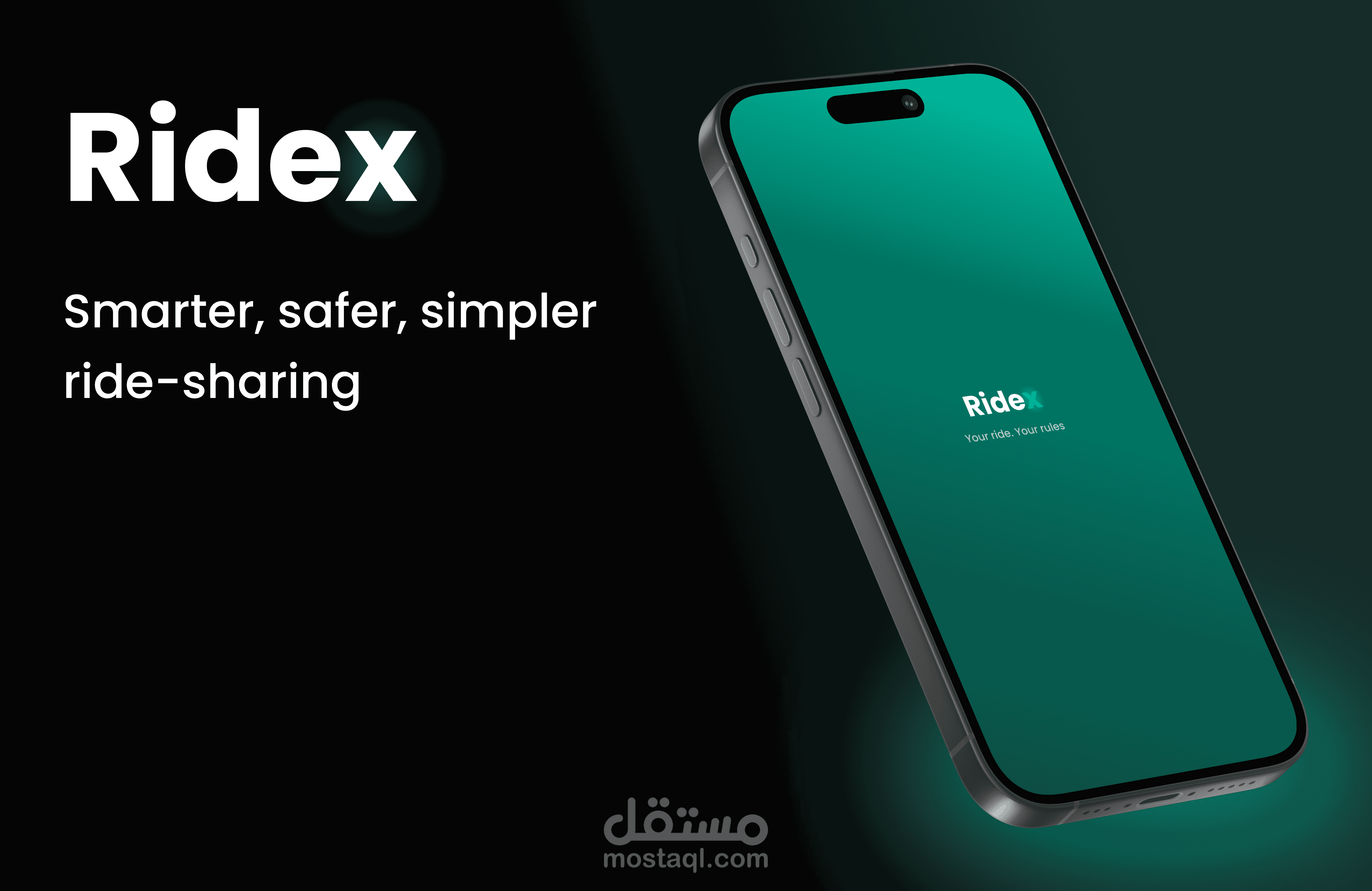 تصميم تطبيـق RideX لمشاركة الركوب – تجربة مستخدم وواجهة مستخدم (UX/UI)