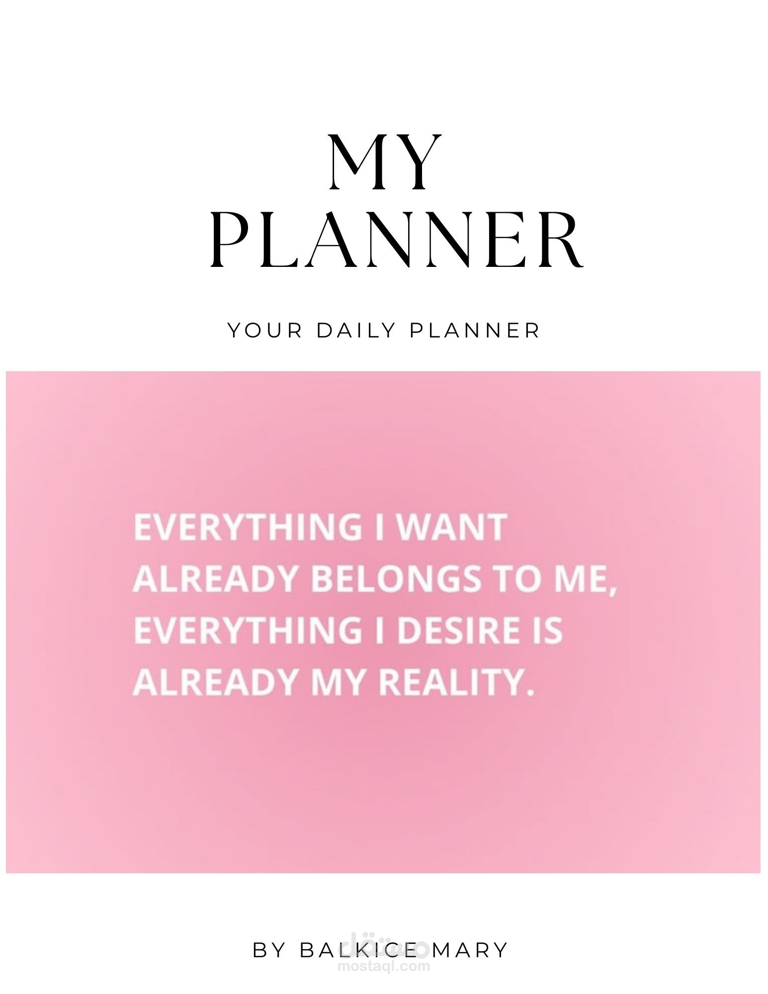 My planner