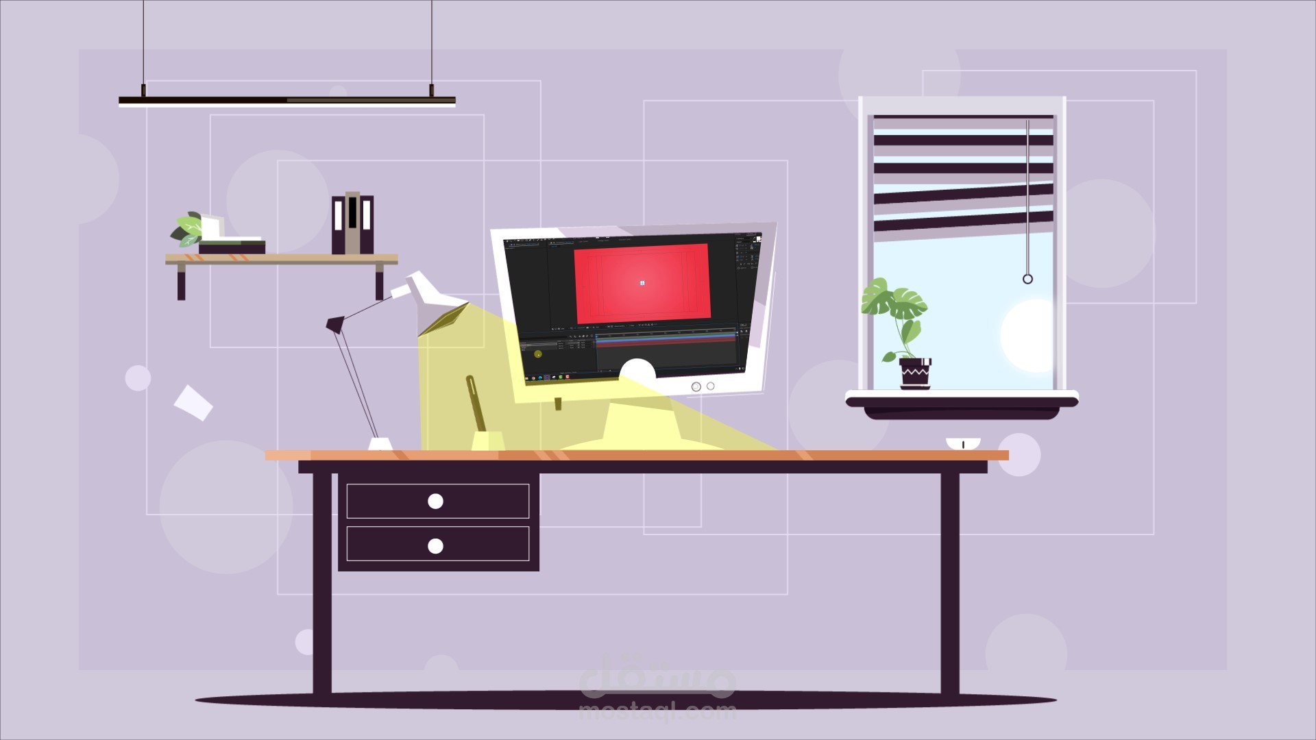 مشهد موشن جرافيك منفذ ببرنامج After Effects