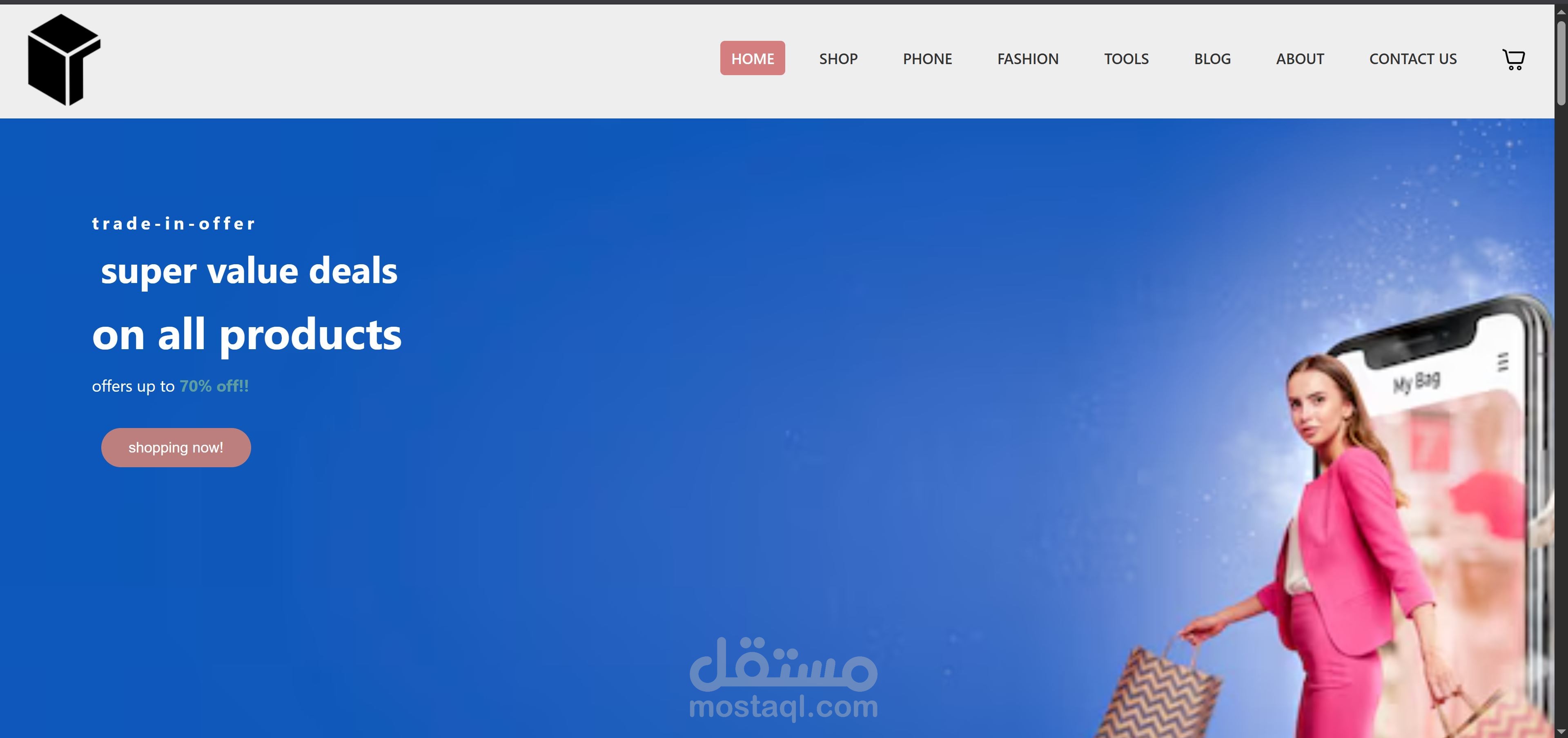 تطوير الباك إند لمتجر إلكتروني