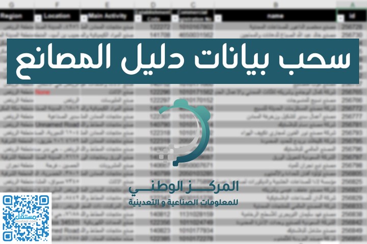 استخراج بيانات المصانع السعودية المسجلة في "المركز الوطني للمعلومات الصناعية والتعدينية" (Web Scraping)