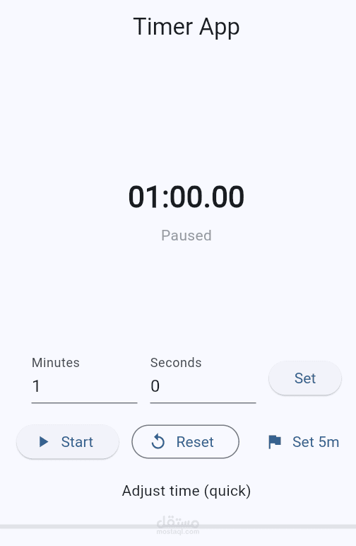 Flutter Timer App