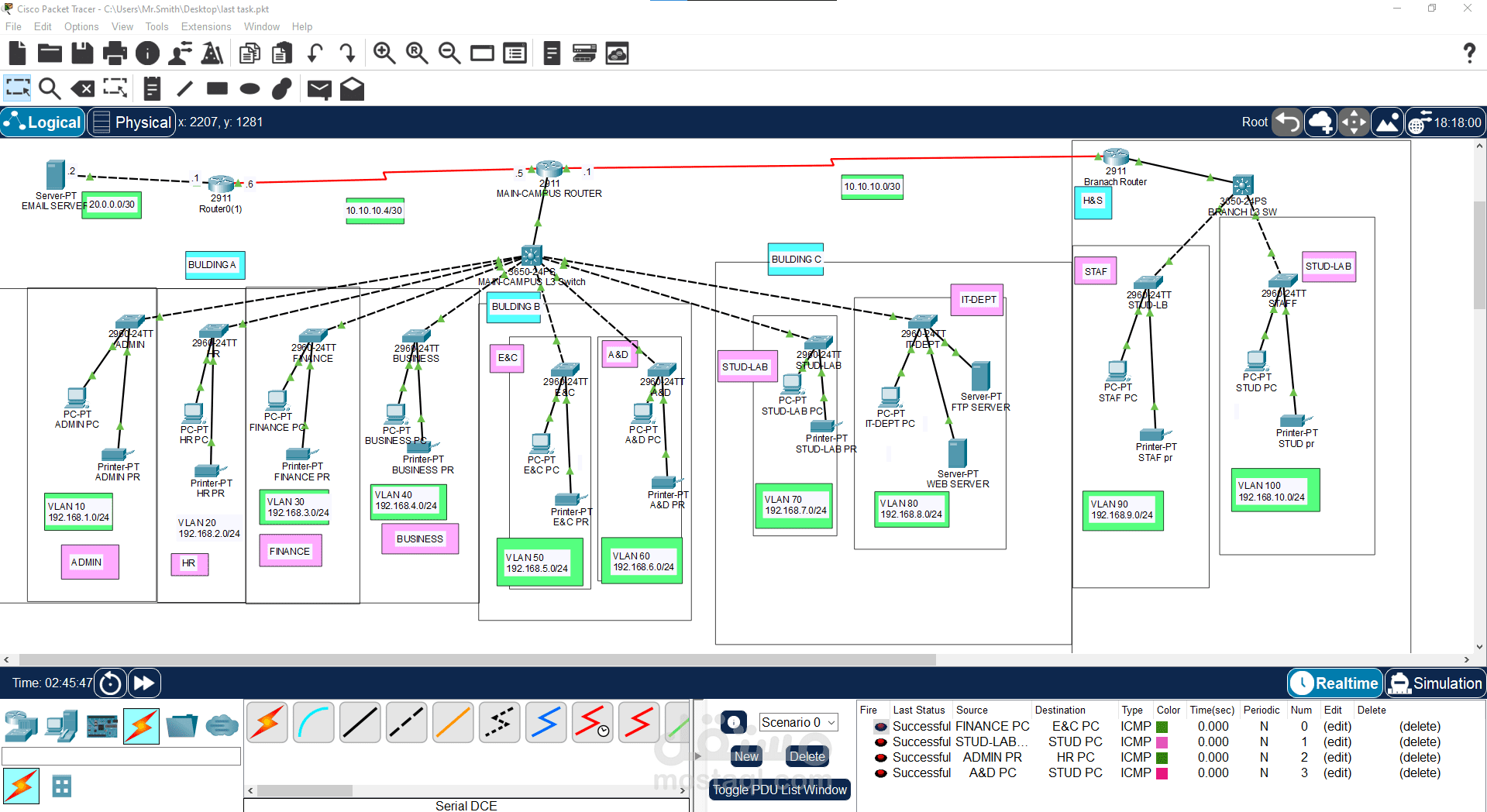 University Network Design Project
