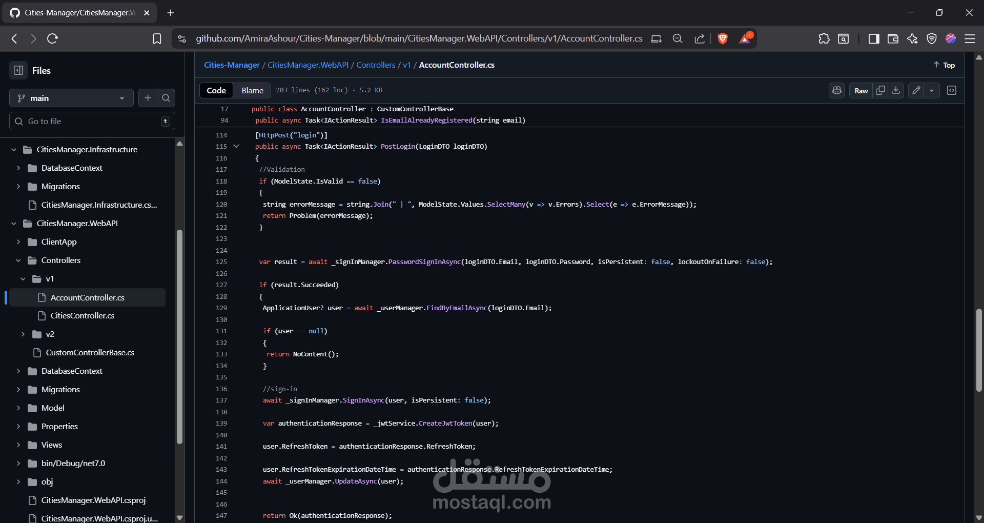 Cities Manager  | ASP.NET Core API