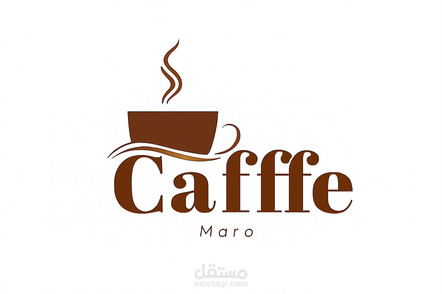 شعار CAFFFE – تصميم أنيق لهوية كافيه بأسلوب دافئ ومميز
