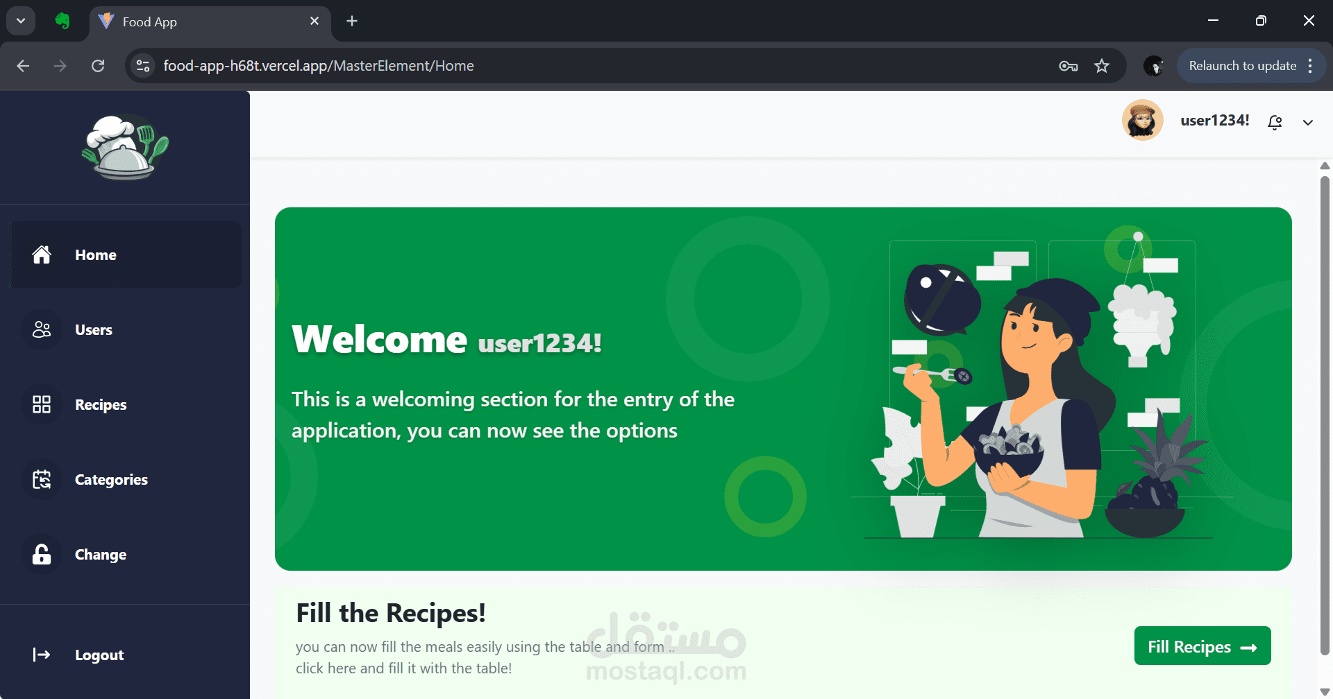Food App | لوحة تحكم Admin + تجربة مستخدم سهلة وسريعة