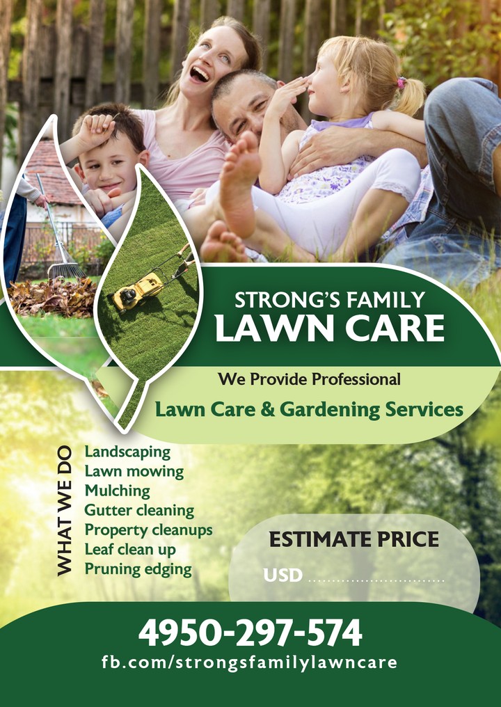 Strong's family lawn care flyer