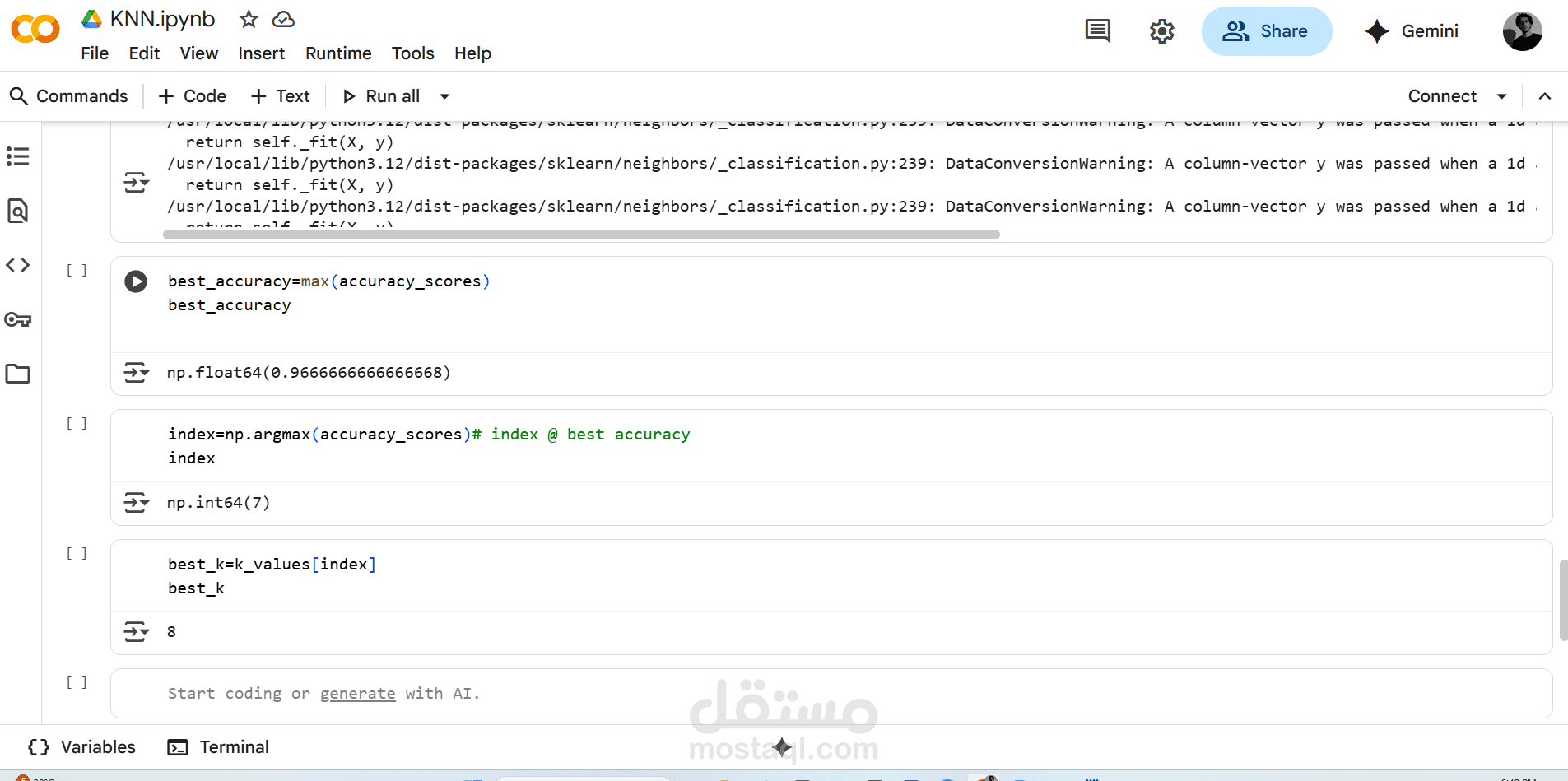 knn classifier on iris dataset