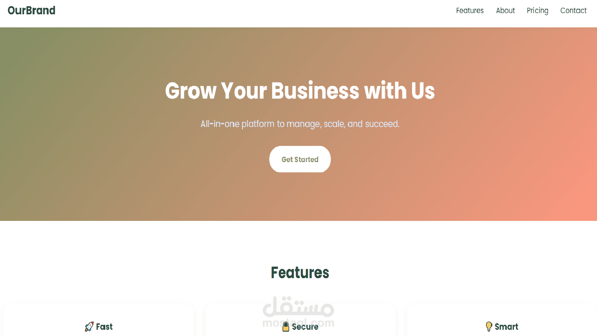 Simple Responsive Landing Page