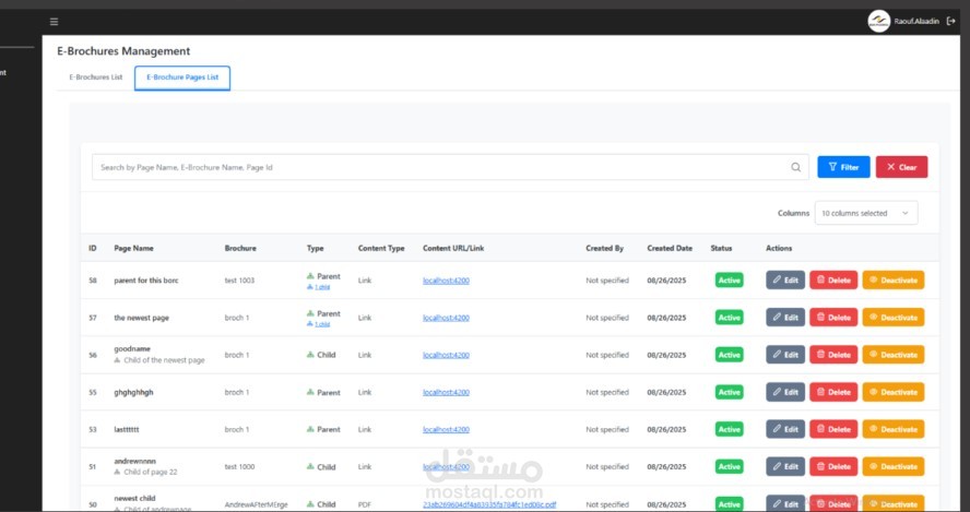 E-Brochures Management Dashboard