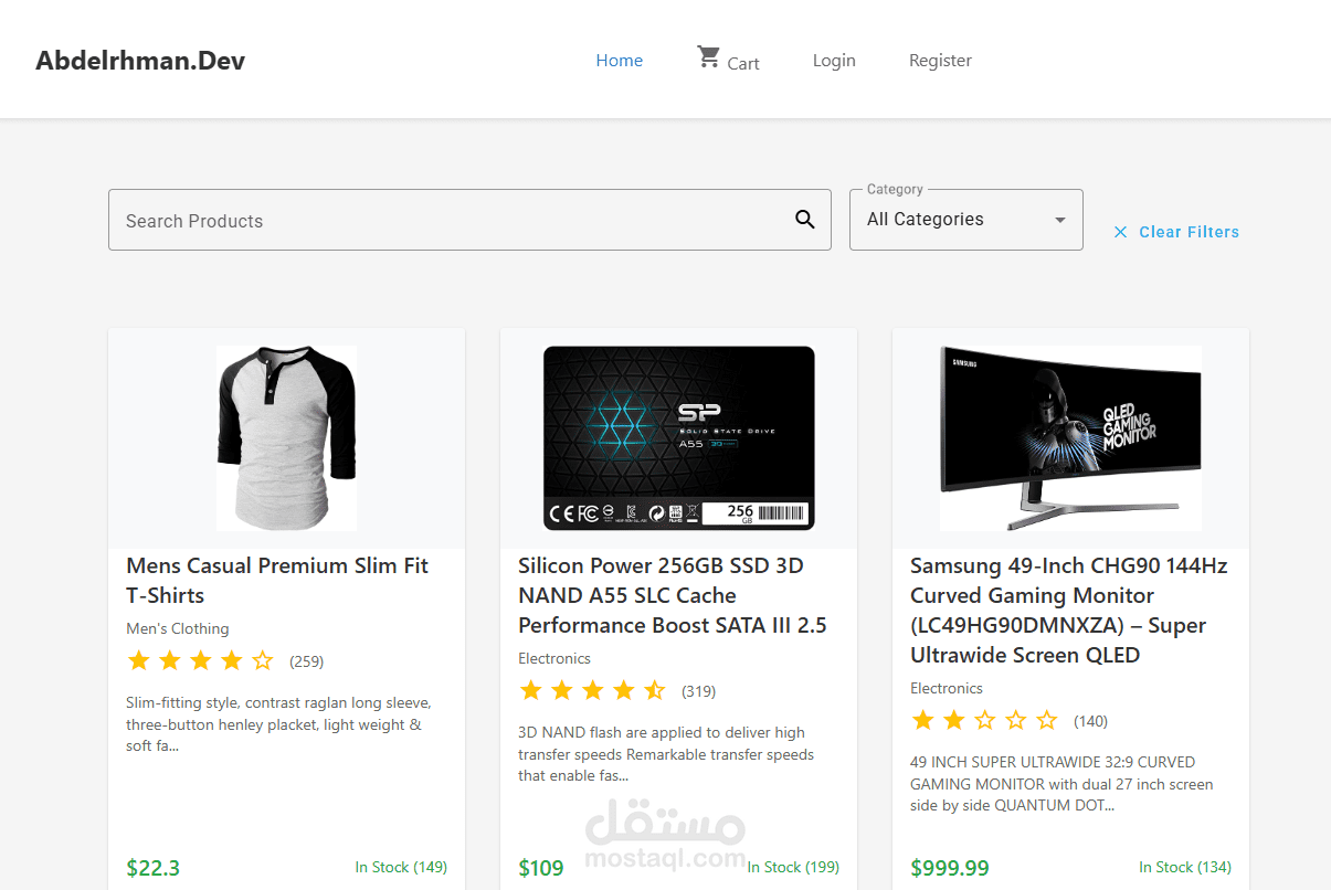 Full E-Commerce Web App