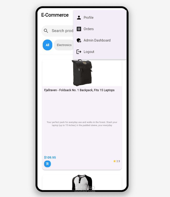 E-commerce Flutter App (Cross-Platform Mobile Application)