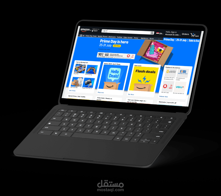 Amazon website Home page