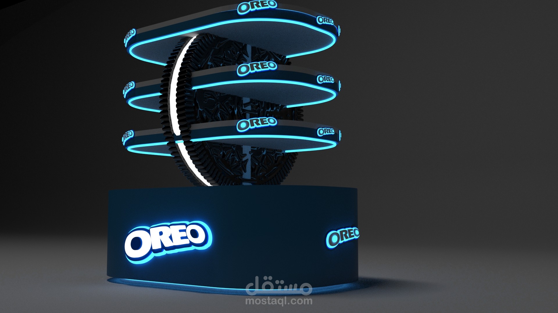 تصميم مبتكر ل ستاند عرض منتجات لصالح شركة oreo العالمية