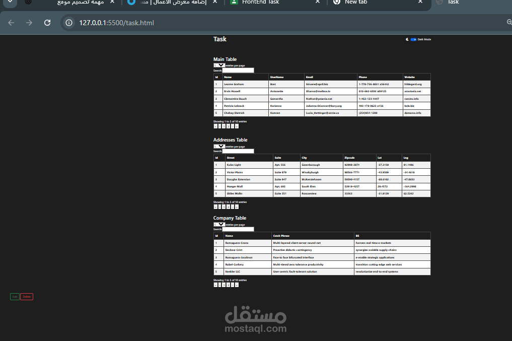 Front-End task from DEPI
