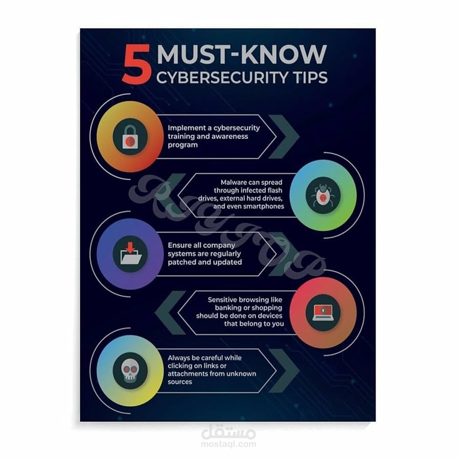 Cybersecurity Awareness Poster – Top 5 Best Practices