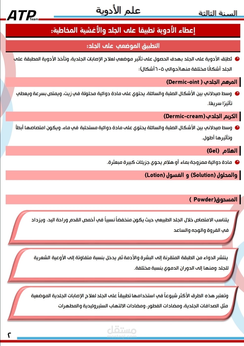 محاضرة من علم الادوية Pharmacology