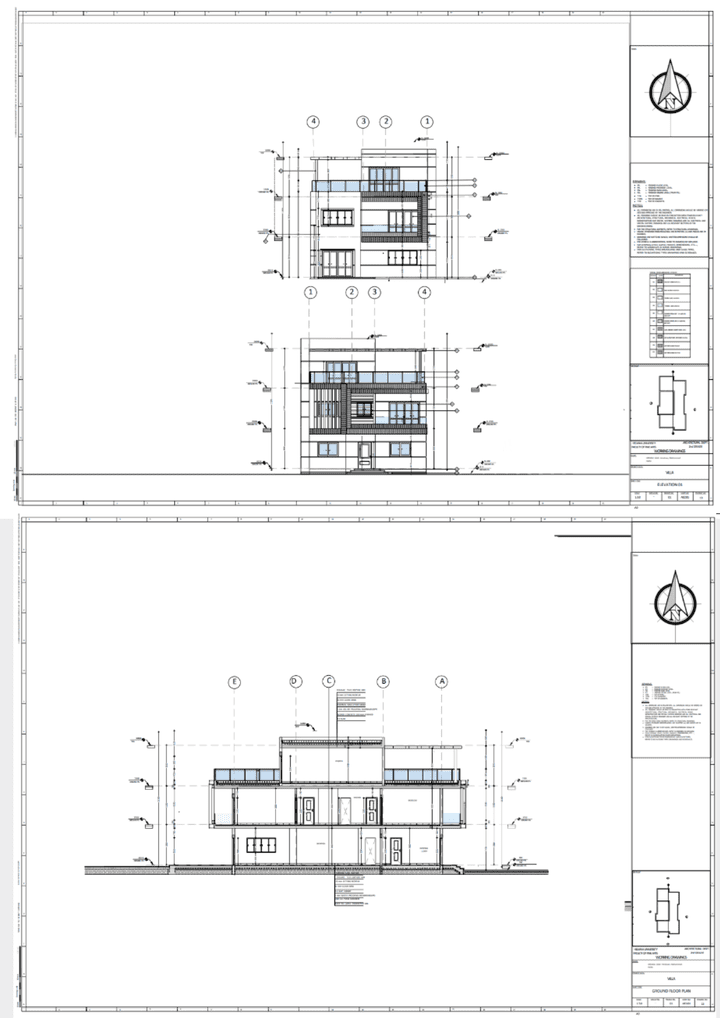 shop drawing for villa مشروع اكاديمي