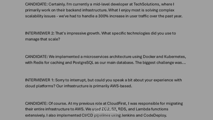 تفريغ مقابلة عمل تقنية (Backend Developer Interview)