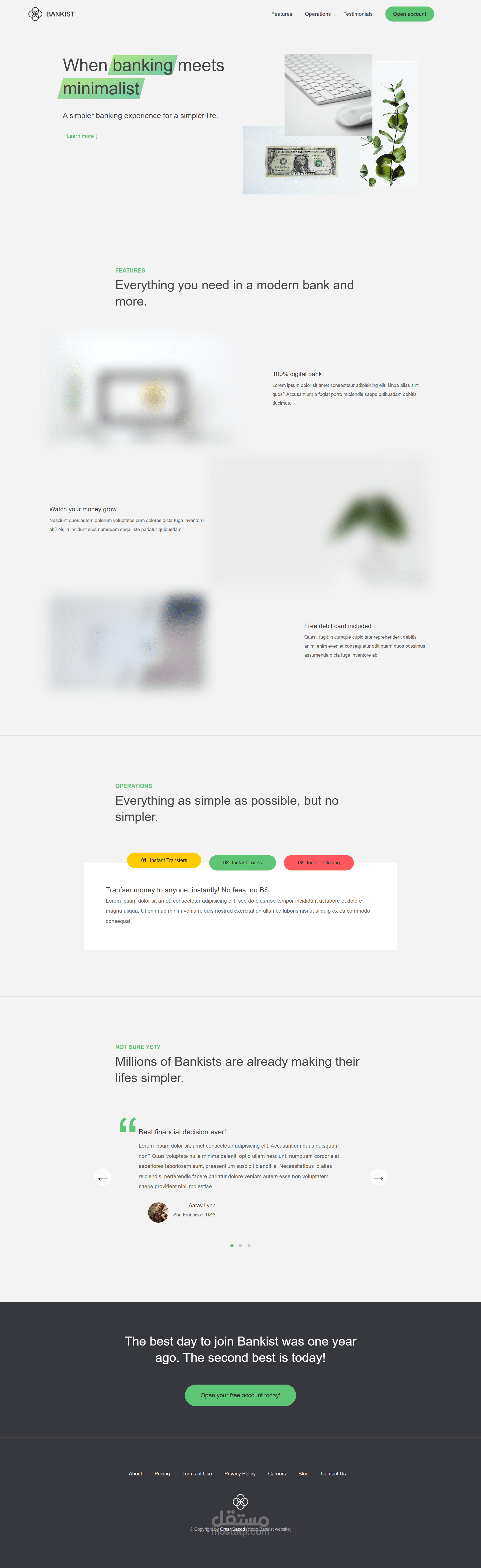 Bankist landing page clone