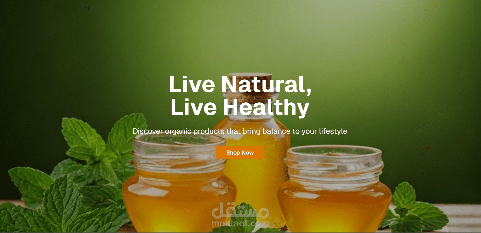 Live Natural, Live Healthy | Landing Page