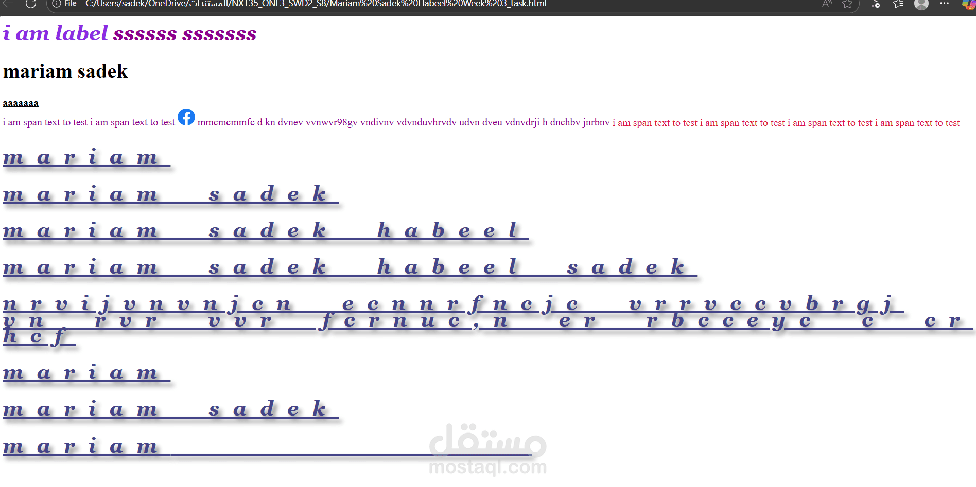 هنا استخدمت لغة HTML و كمان ال span, p, Image