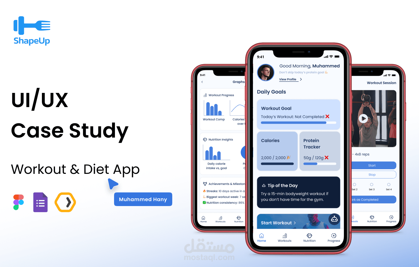 Workout and Diet App UI/UX