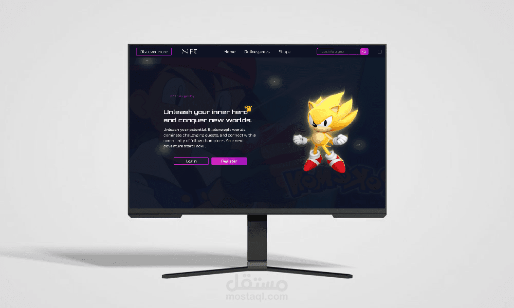 تصميم واجهة مستخدم جذابة وسهلة الاستخدام لموقع ألعاب Gamming website