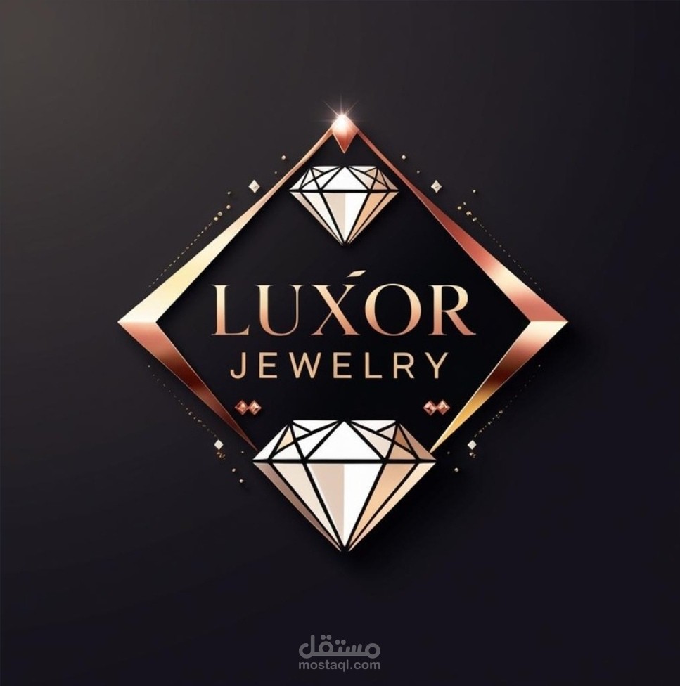 شعار فاخر لمتجر مجوهرات " Luxor Jewelry "