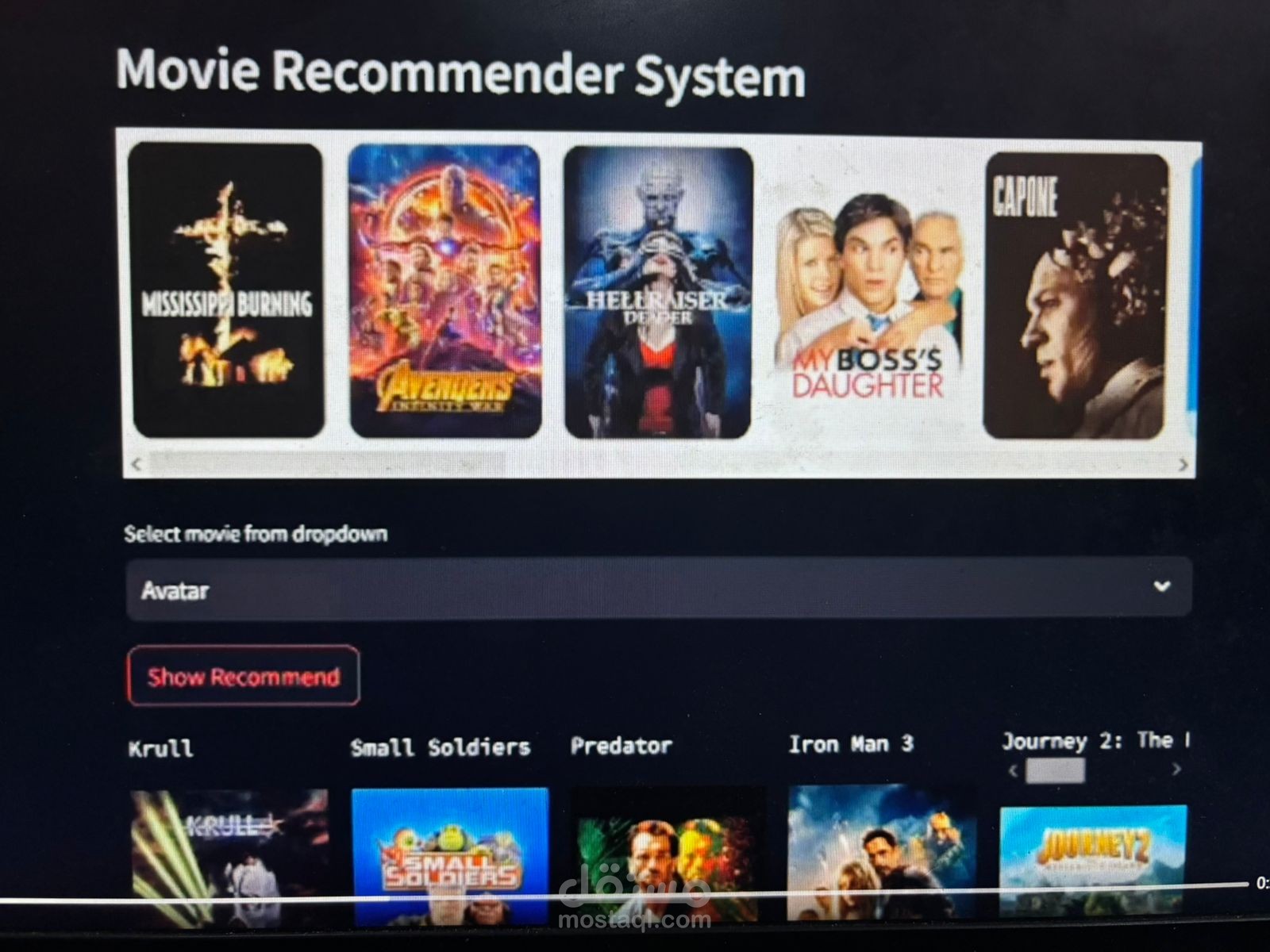 Movie recommender system