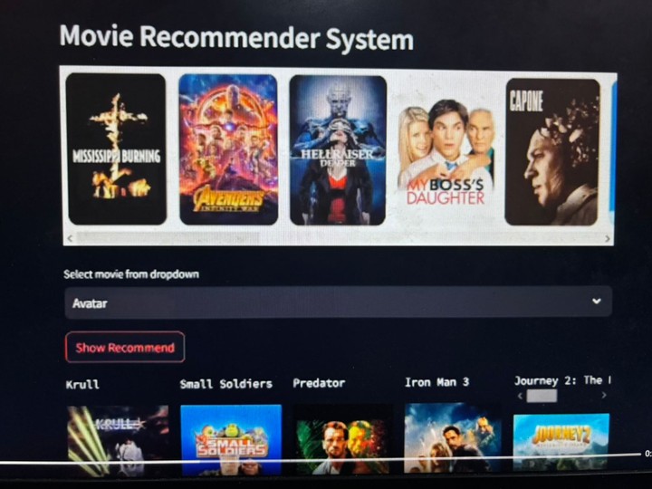 Movie recommender system