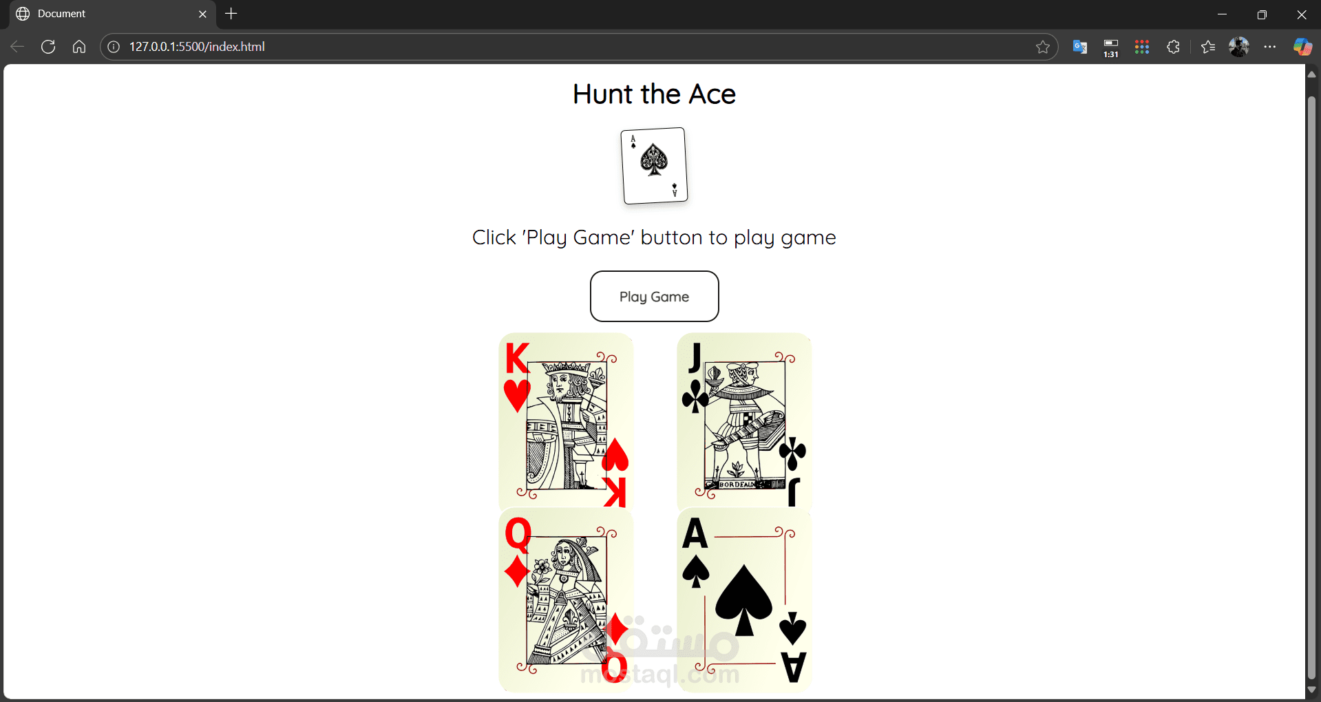 Hunt The Ace Game