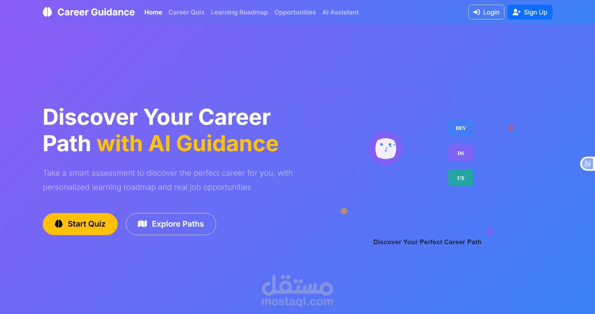 تطوير ويب كامل (واجهات إماميه وخلفيه)