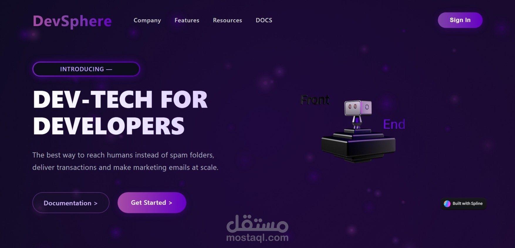 مطور مواقع محترف