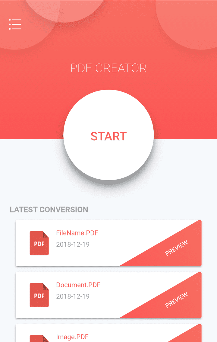 Ionic PDF Creator mobile application