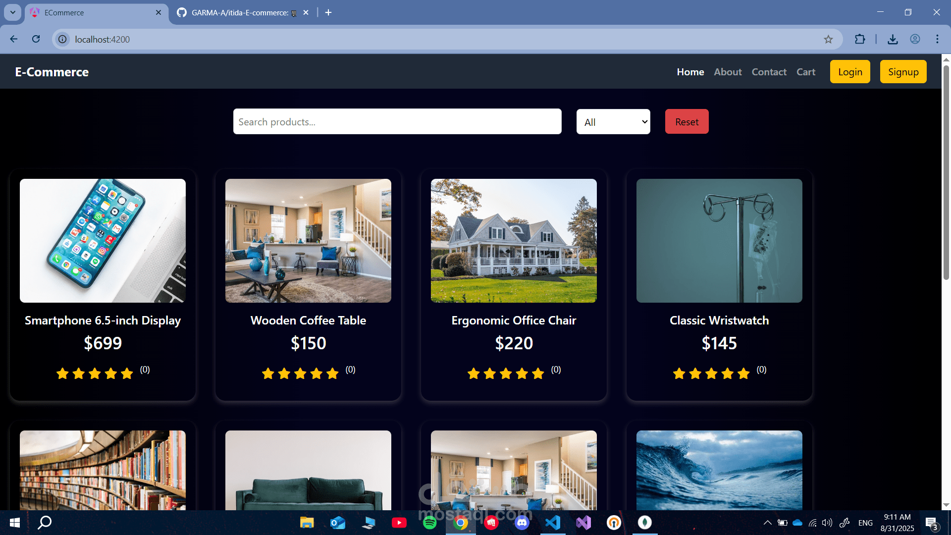 E-Commerce Store – MEAN Stack (MongoDB, Express, Angular, Node.js)