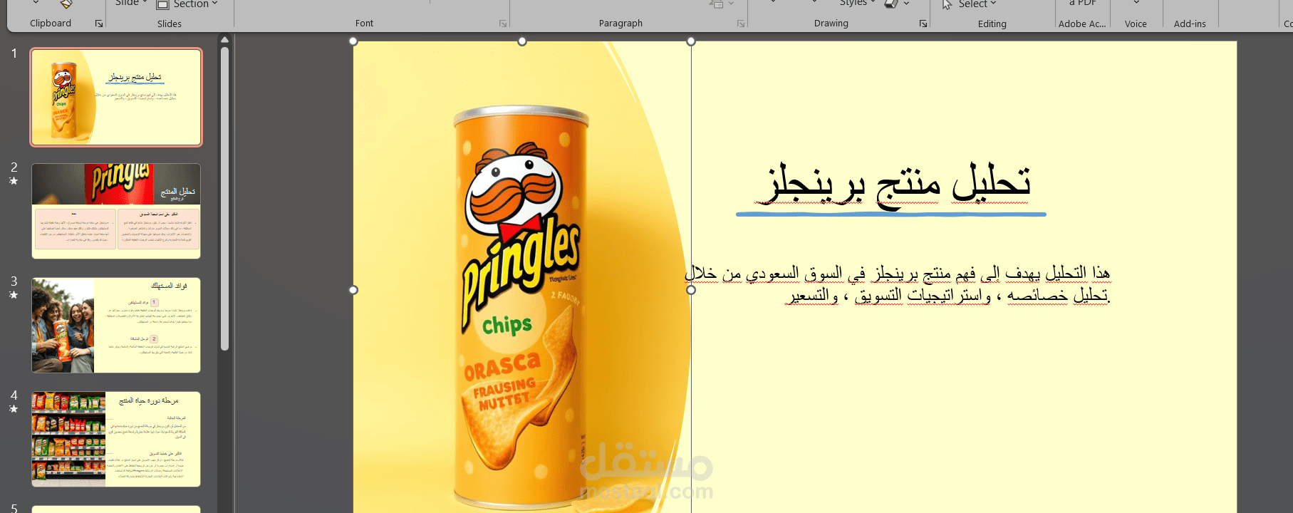 تحليل منتج برينجلز