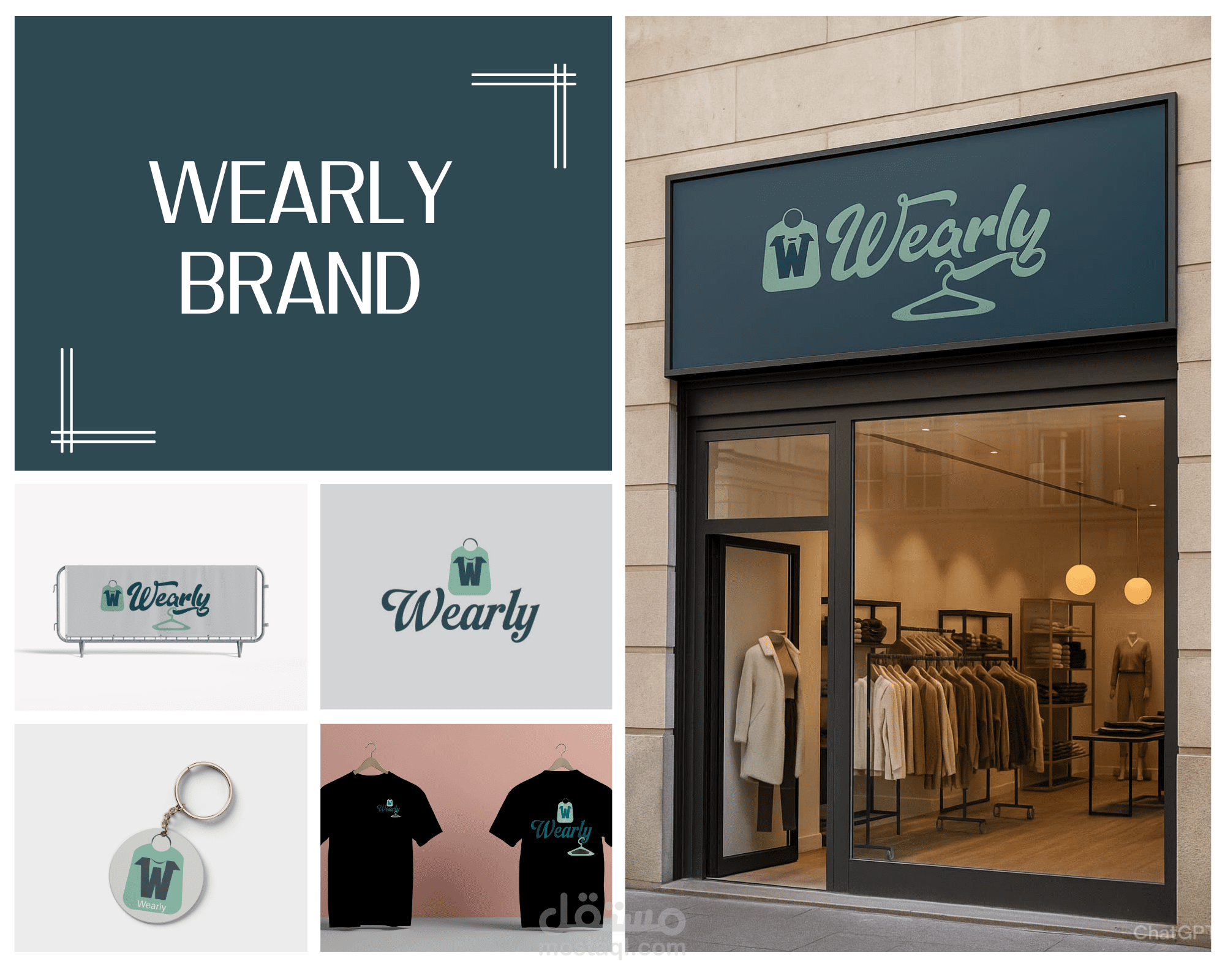 تصميم لوجو لبراند ملابس Wearly