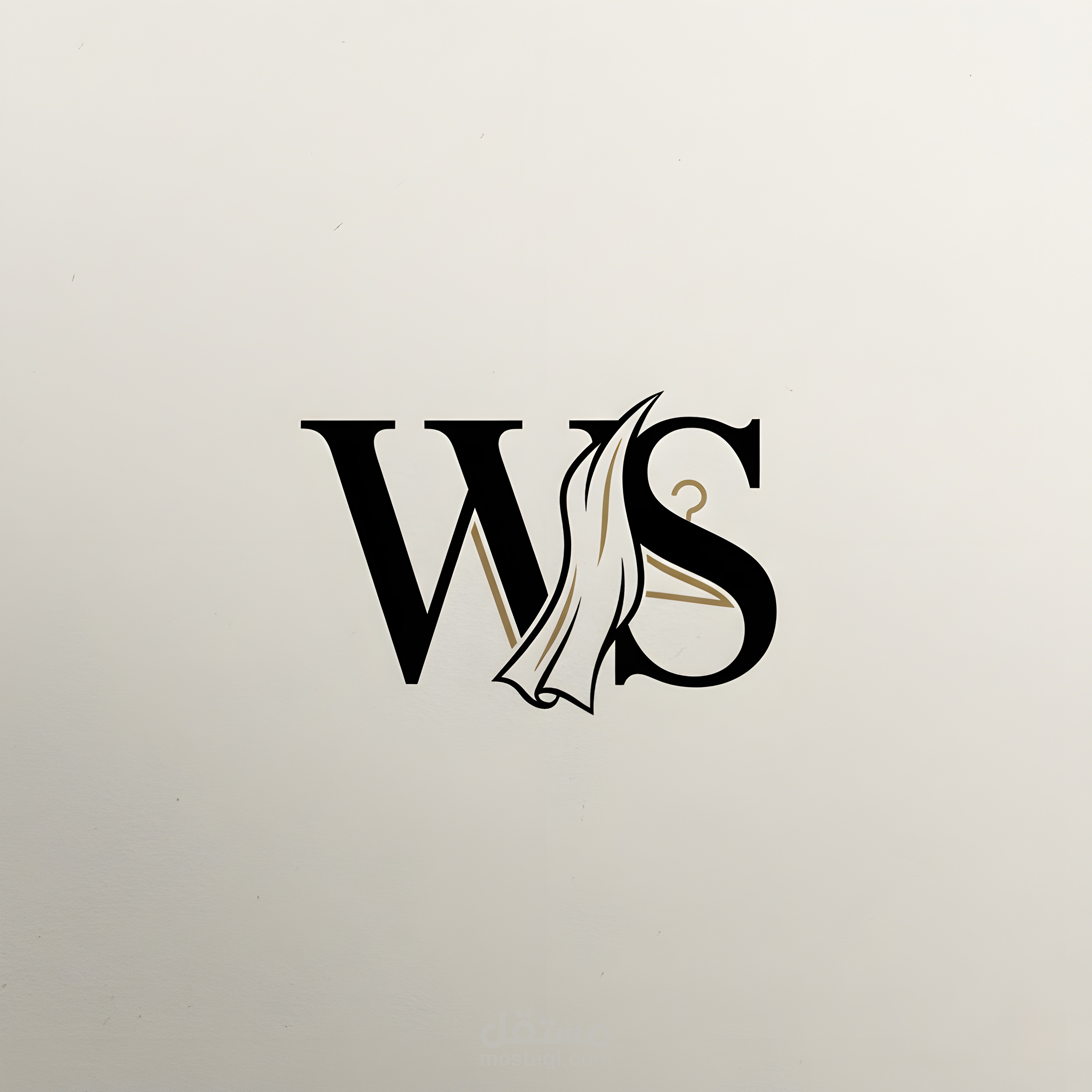 شعار لمتجر بيع ملابس اسمة WS
