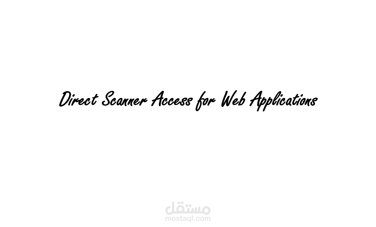 Direct Scanner Access for Web Applications
