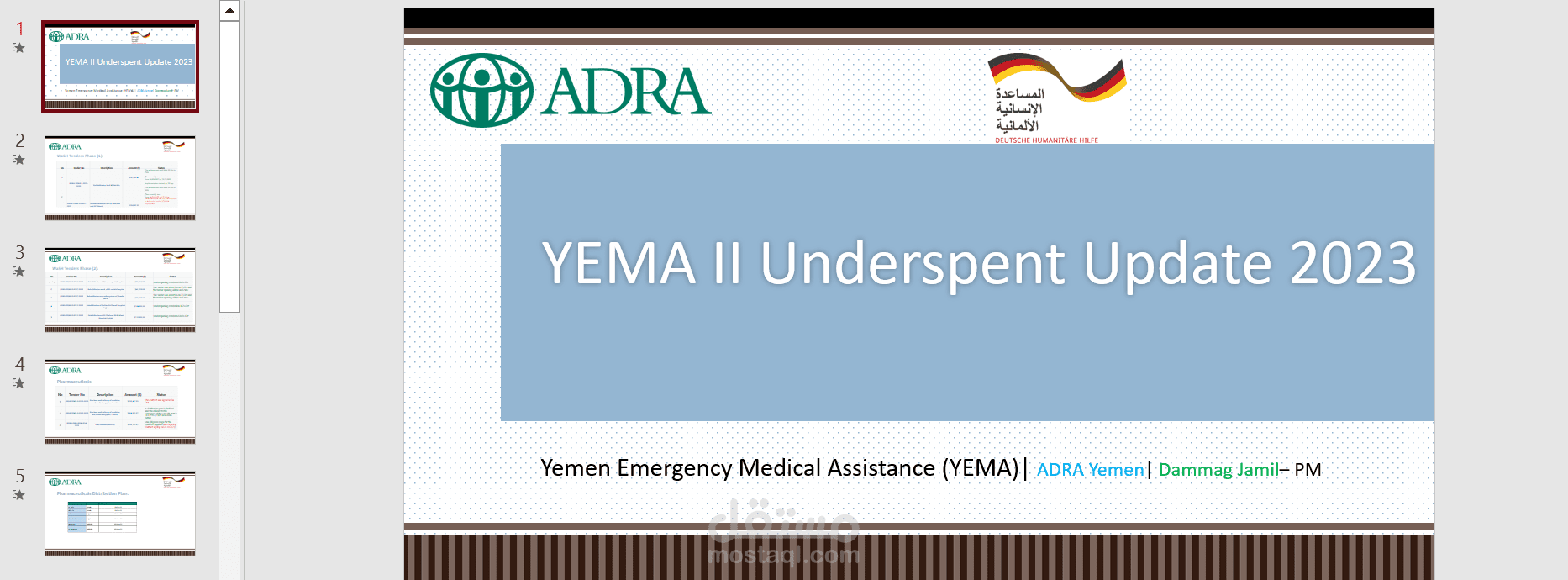 YEMA II Underspent Update 2023