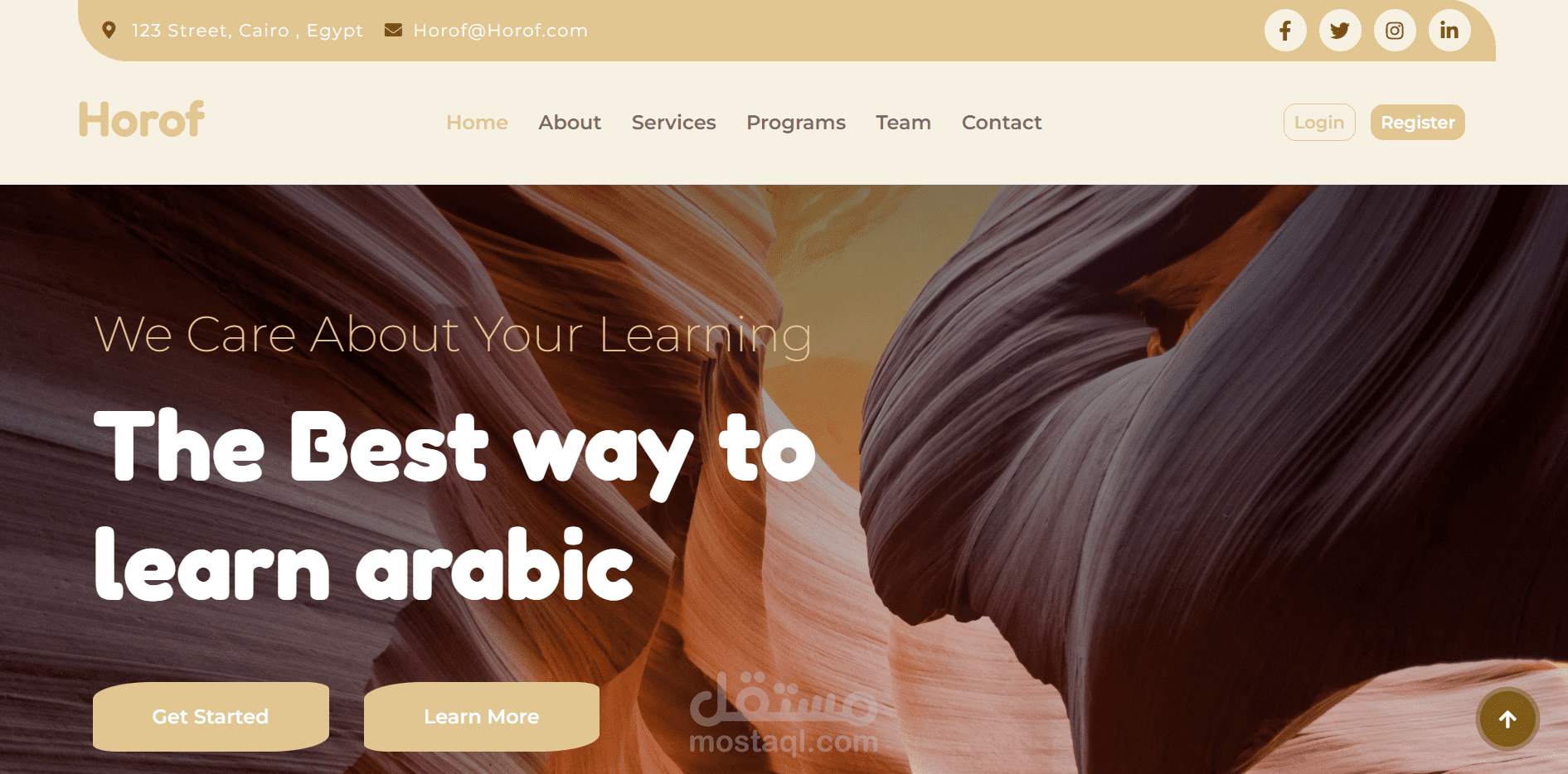 Horoof – Arabic Learning Platform for Foreigners