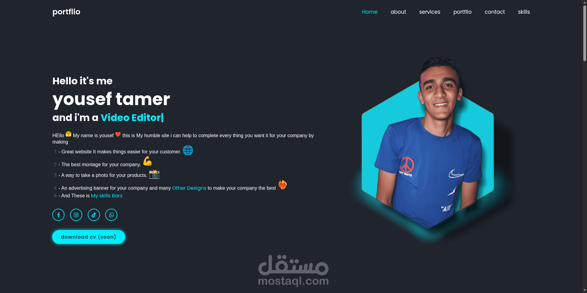 an old portfolio has created it since 3 years ago