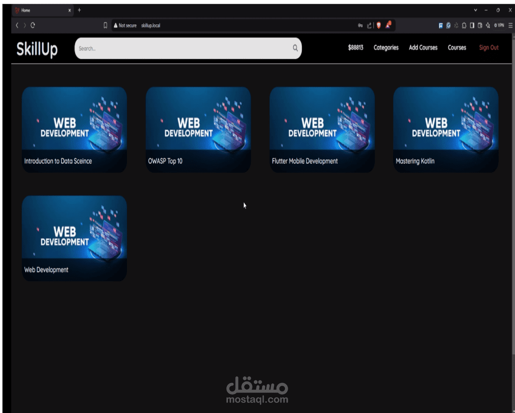 SkillUp Courses Website
